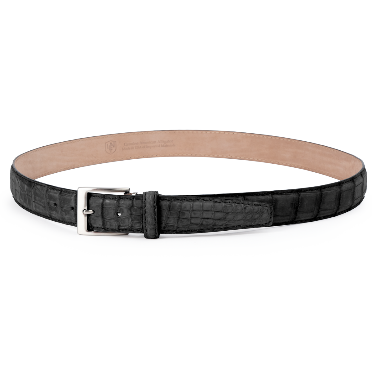 Buffed American Alligator - Black 35mm