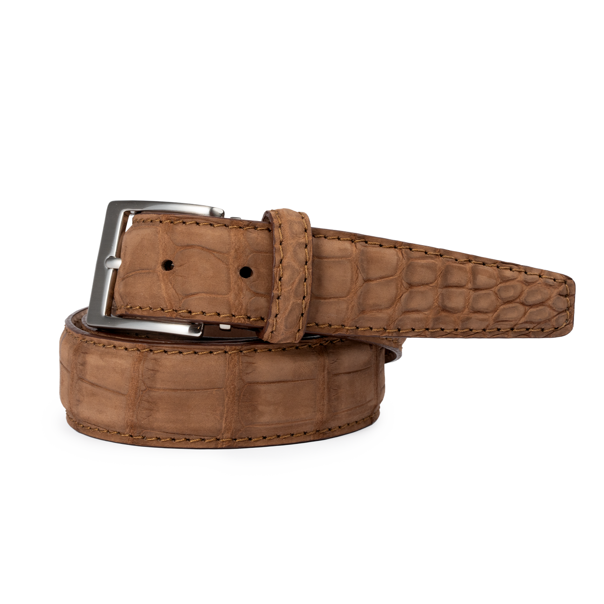 Buffed American Alligator - Chestnut 35mm