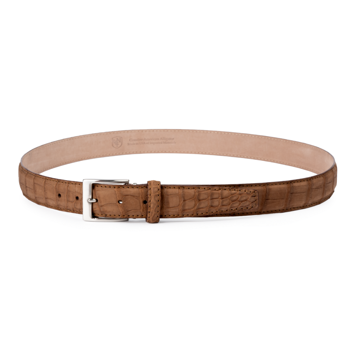 Buffed American Alligator - Chestnut 35mm