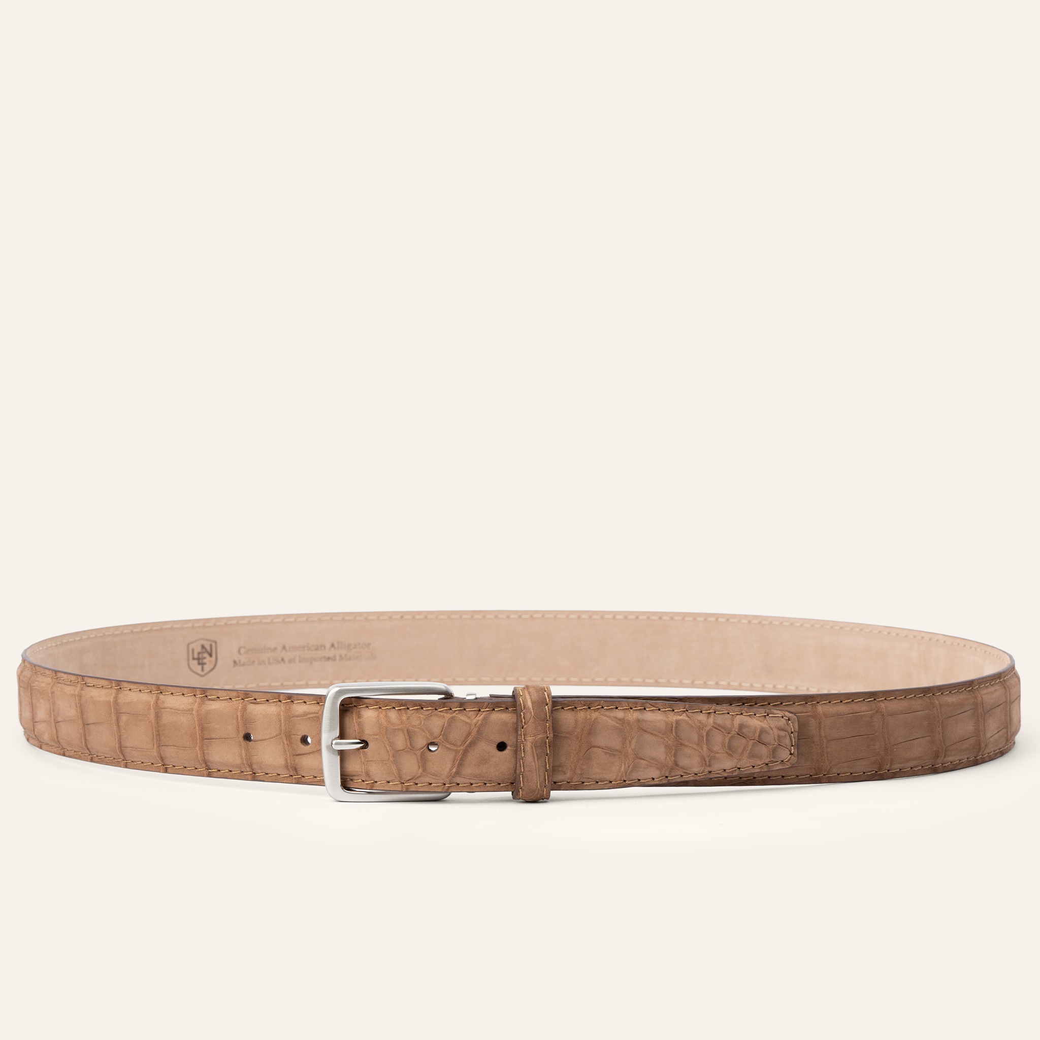 Buffed American Alligator - Chestnut 35mm