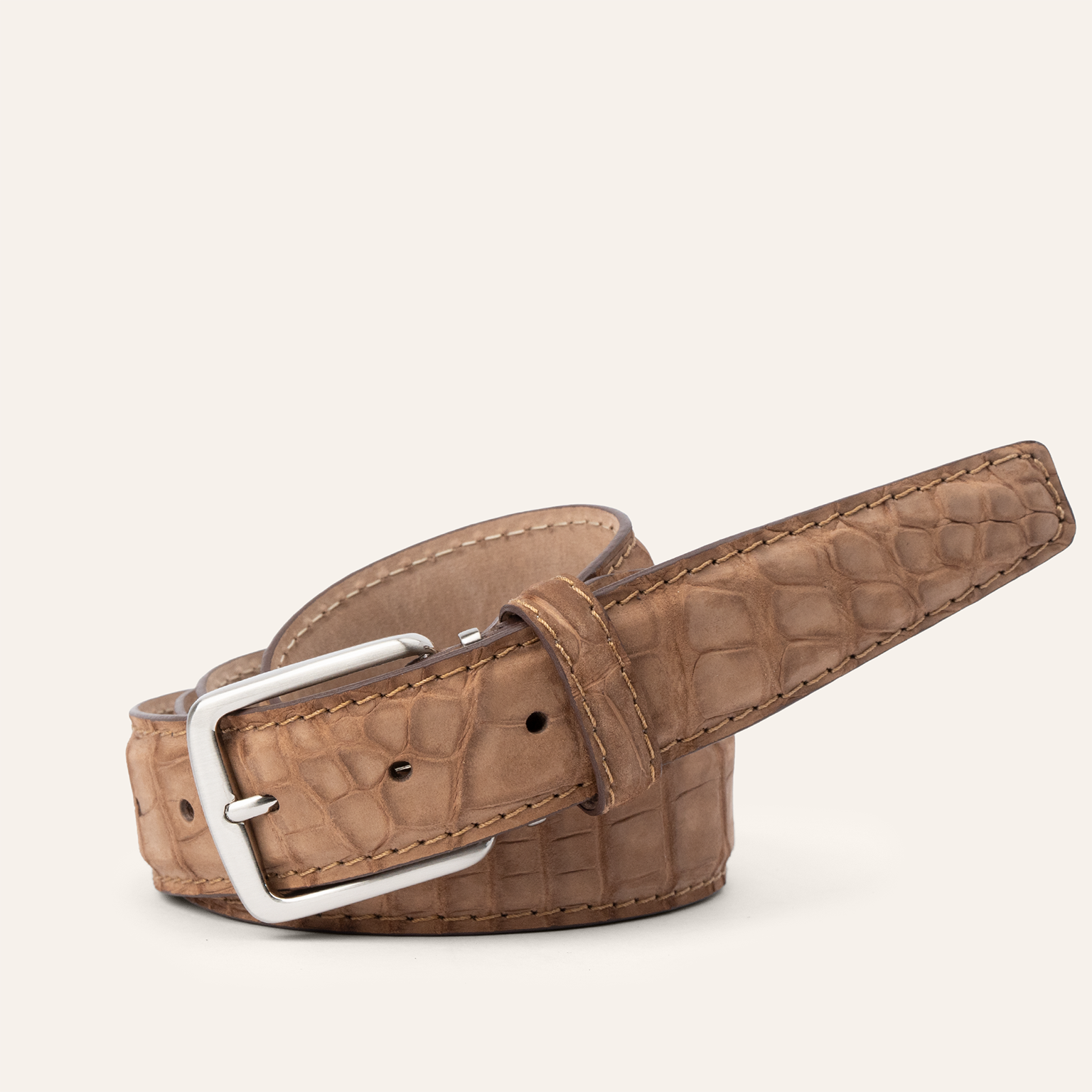Buffed American Alligator - Chestnut 35mm