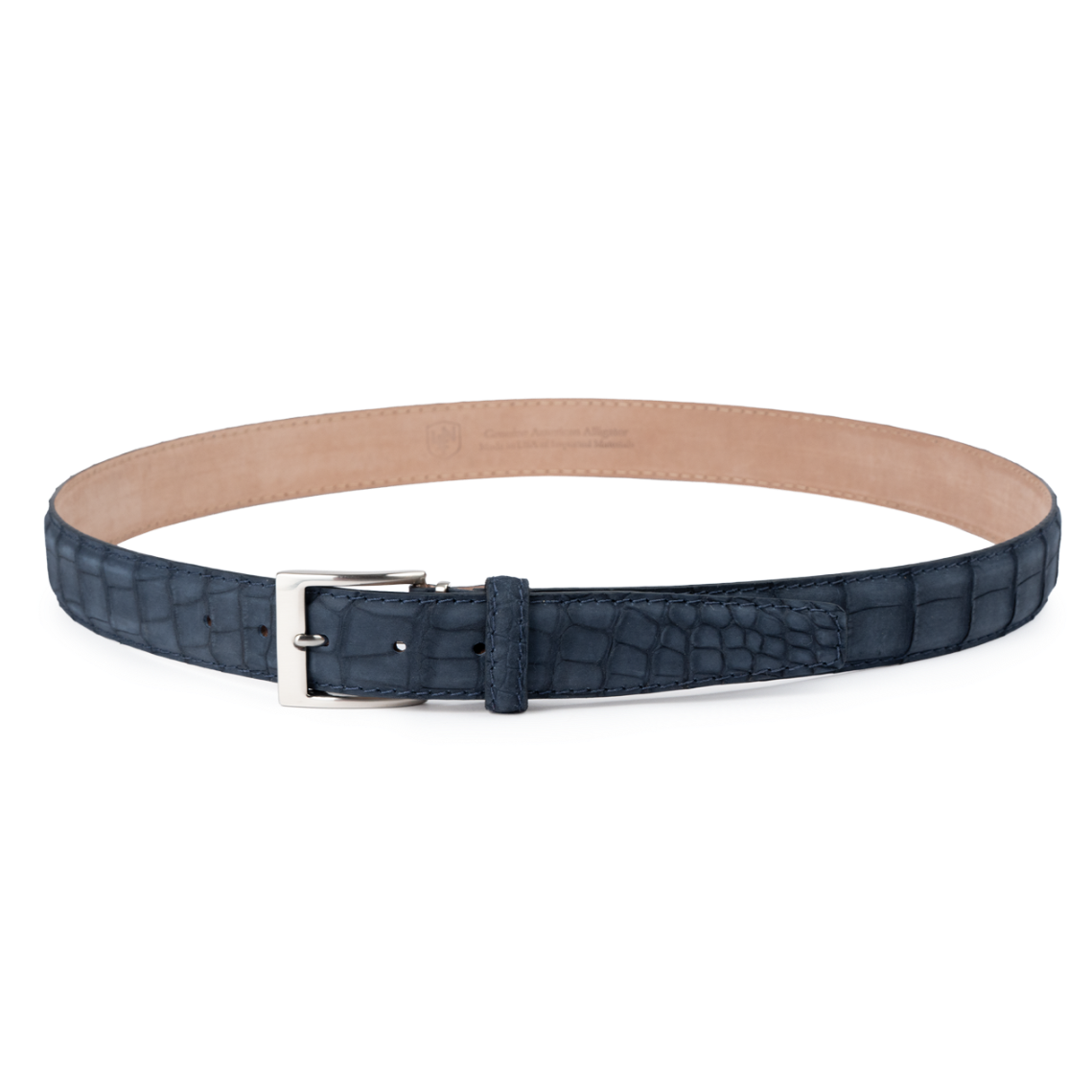 Buffed American Alligator - Navy 35mm