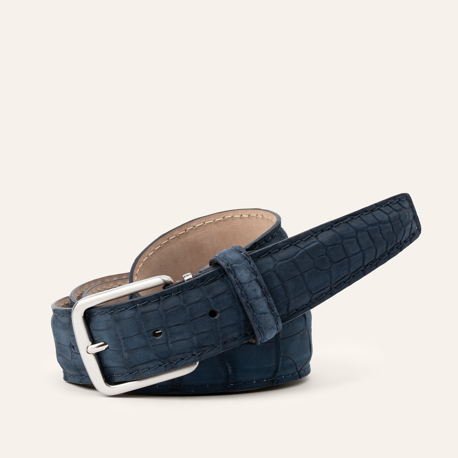 Buffed American Alligator - Navy 35mm