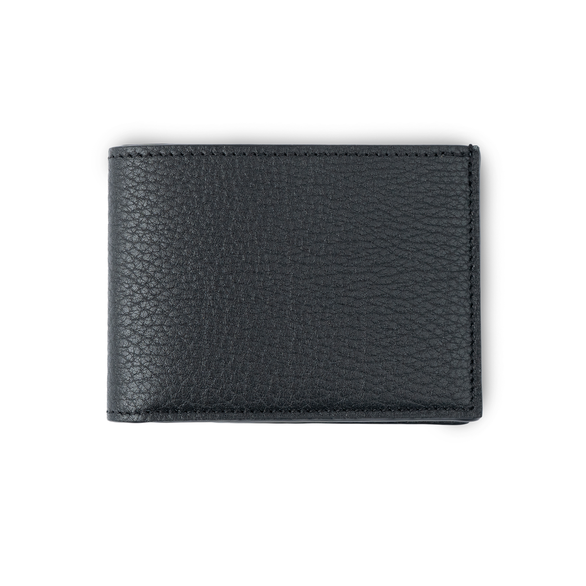 French Pebble Grain Deluxe Bifold - Black
