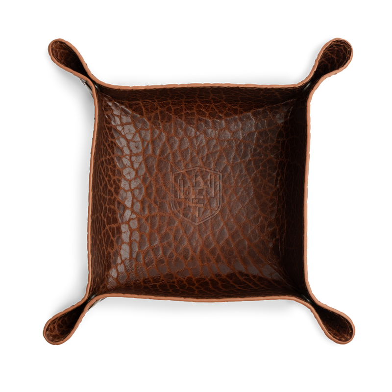 American Bison Valet Tray - Cognac