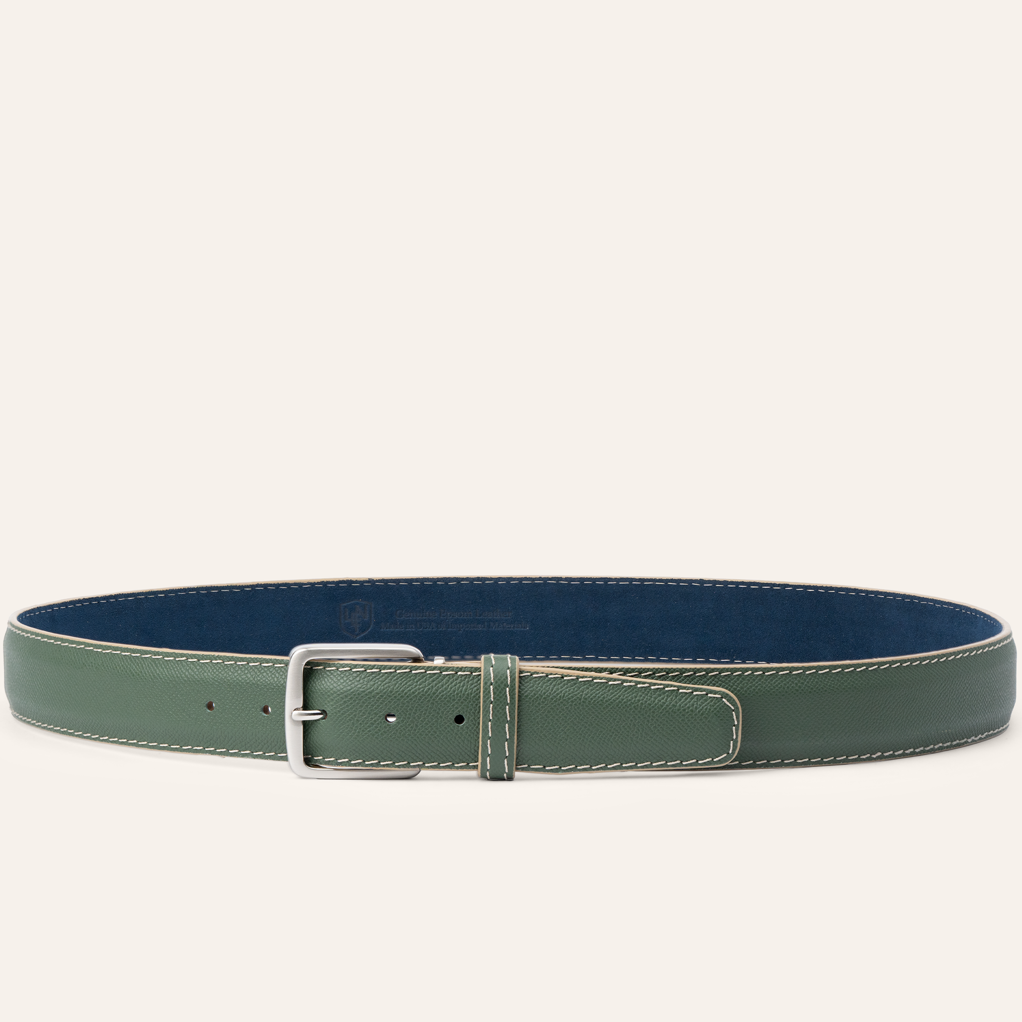 Epsom - Olive with Navy Alcantara Lining