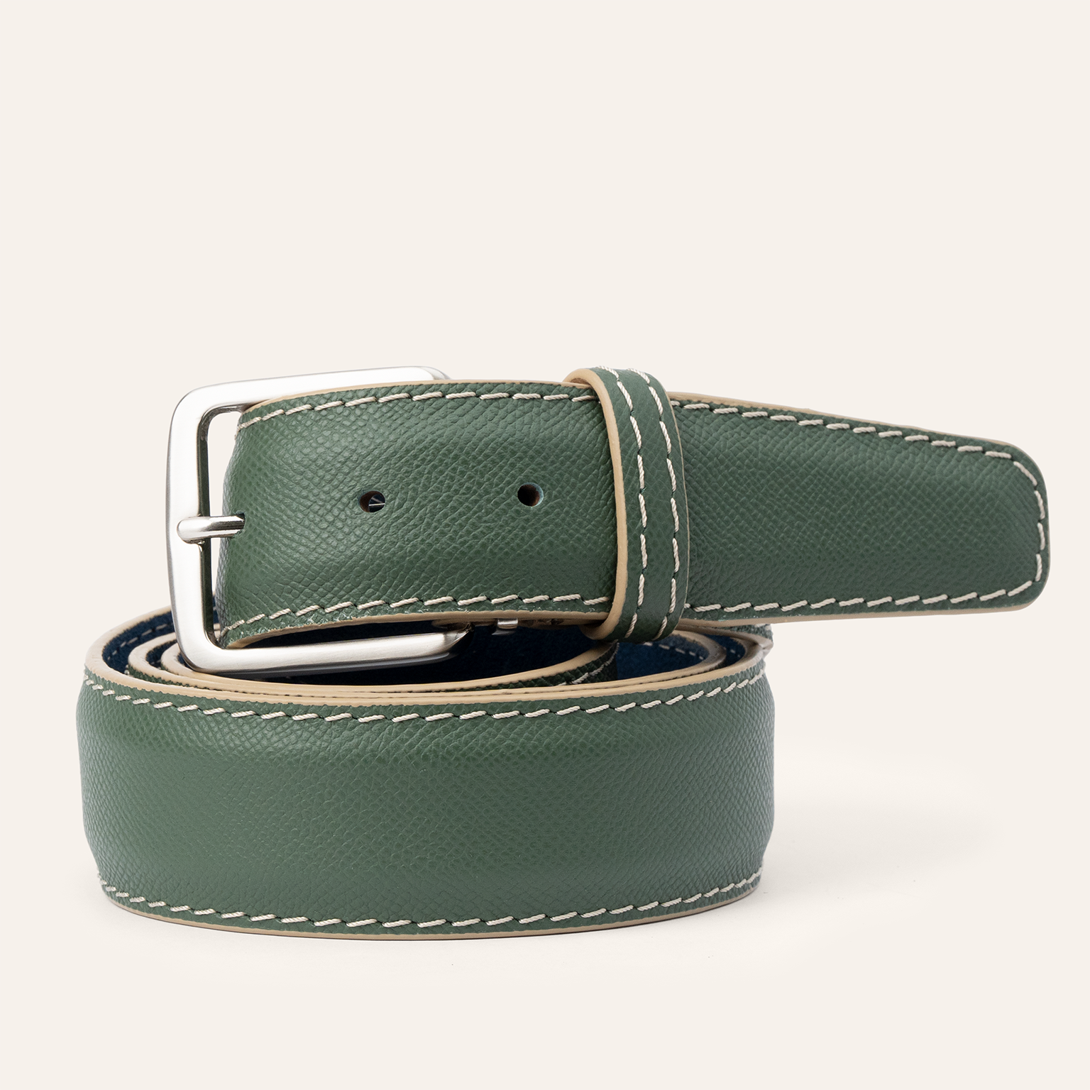 Epsom - Olive with Navy Alcantara Lining