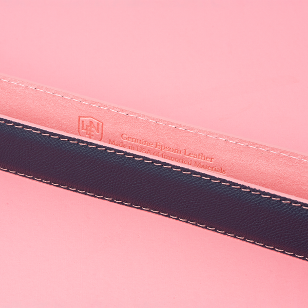 Epsom - Navy with Flamingo Alcantara Lining