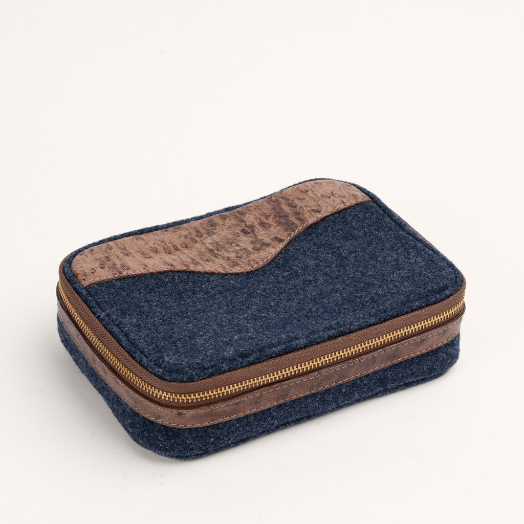 Wool & Ostrich Shave Kit in Heather Blue