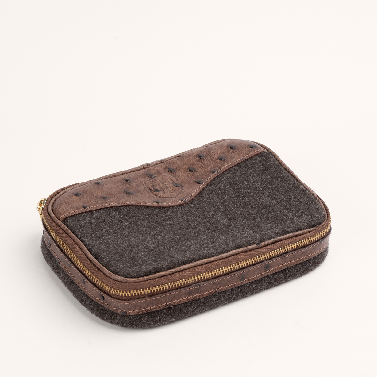 Wool & Ostrich Shave Kit in Heather Brown