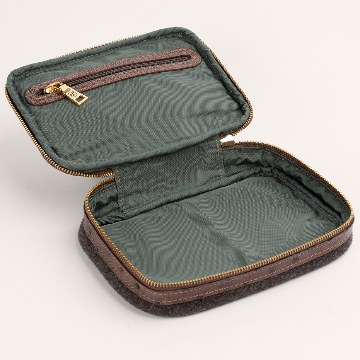 Wool & Ostrich Shave Kit in Heather Brown