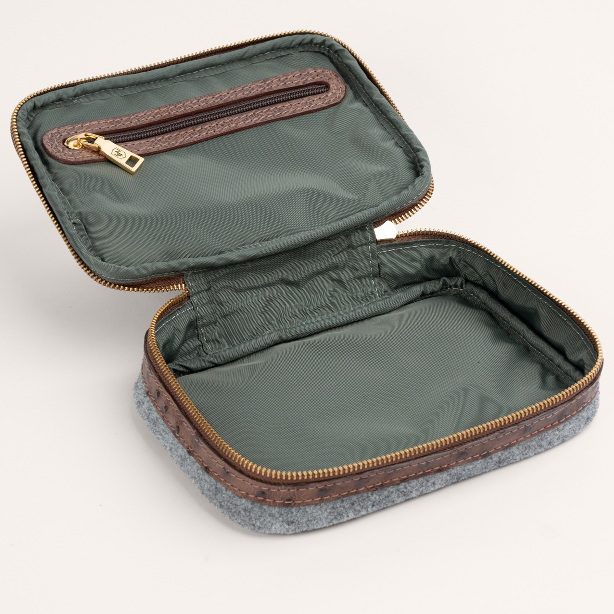 Wool & Ostrich Shave Kit in Oxford Grey