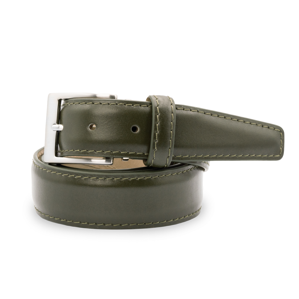Italian Calf - Olive w/ Olive Stitching