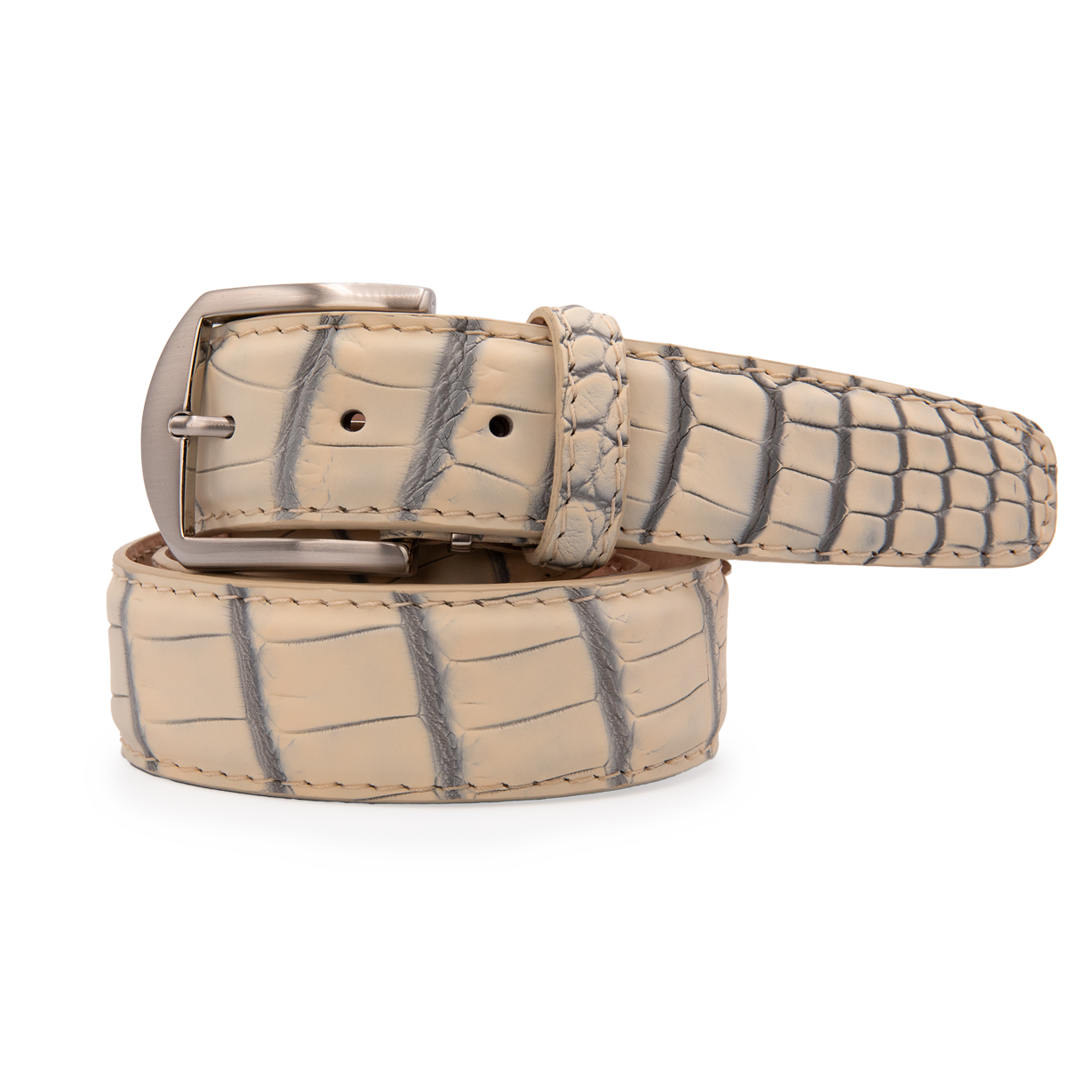Ultra-Matte Two-Tone American Alligator - Limited Edition Butter & Grey