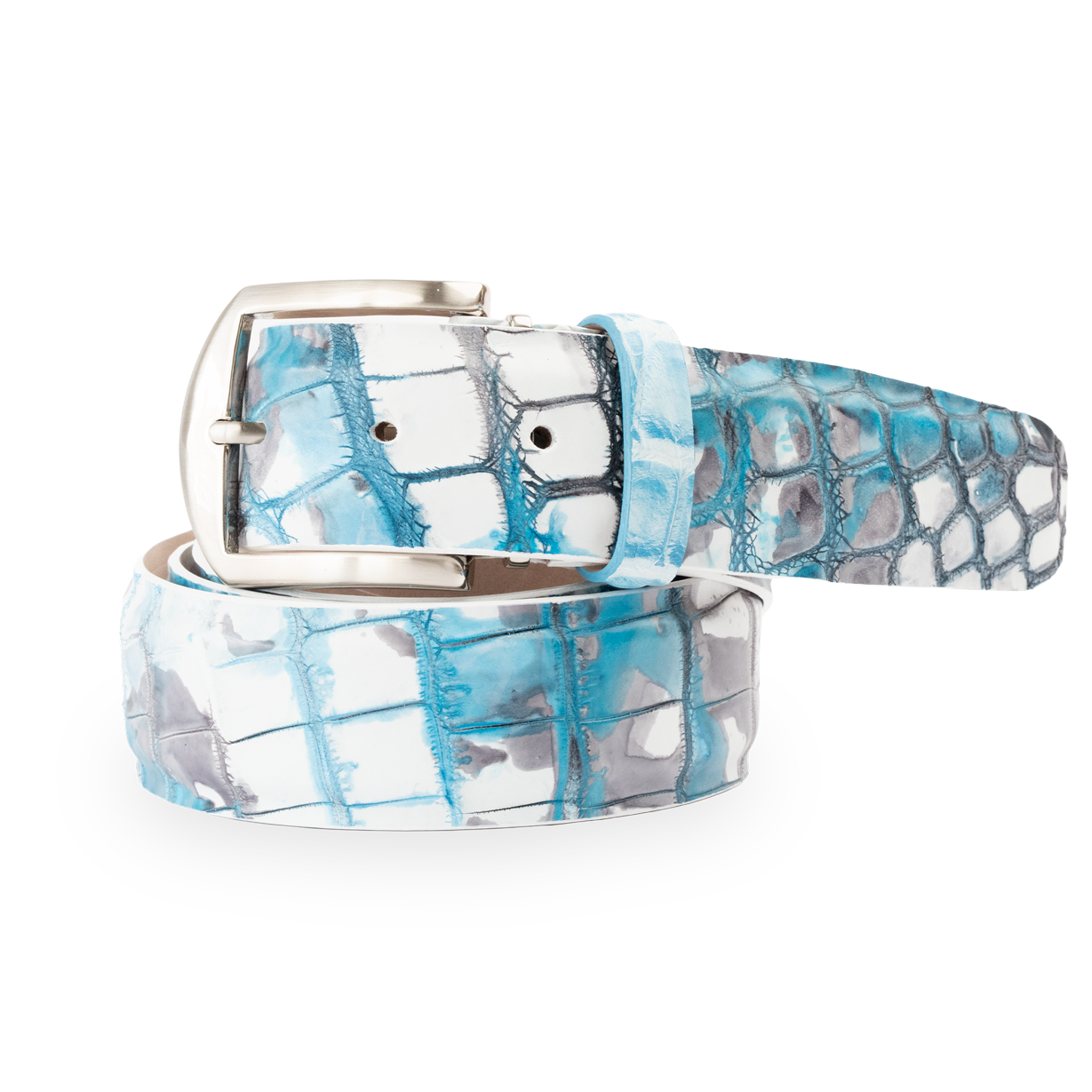 Tie-Dye Nile Crocodile - Light Blue