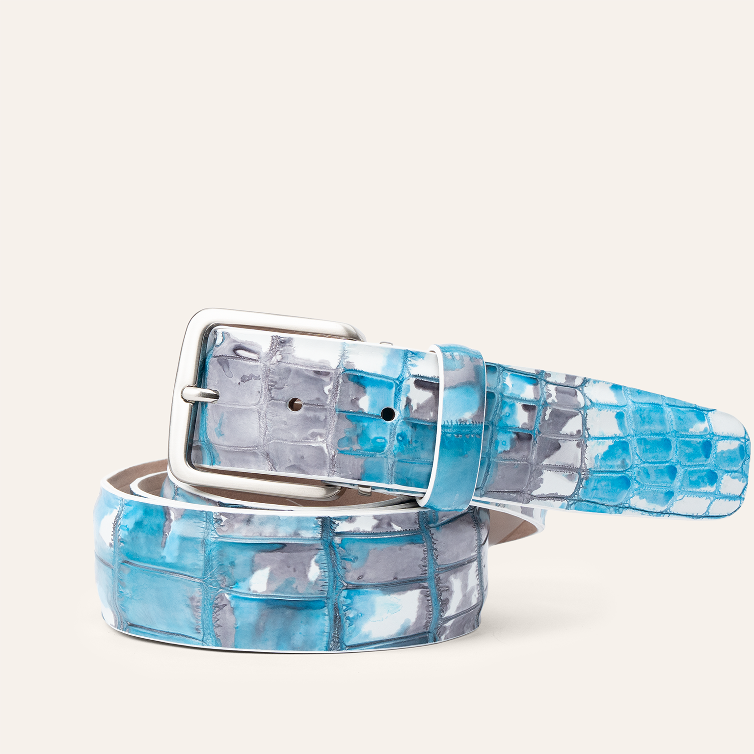 Tie-Dye Nile Crocodile - Light Blue