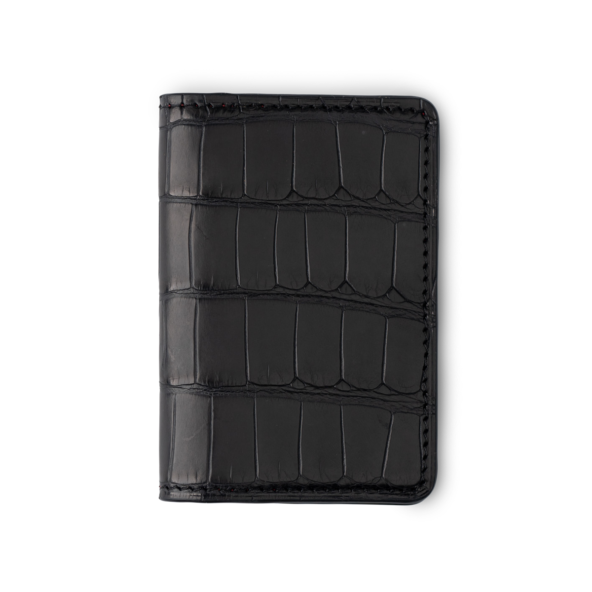 Alligator Sport Bifold Wallet – Black & Oxblood