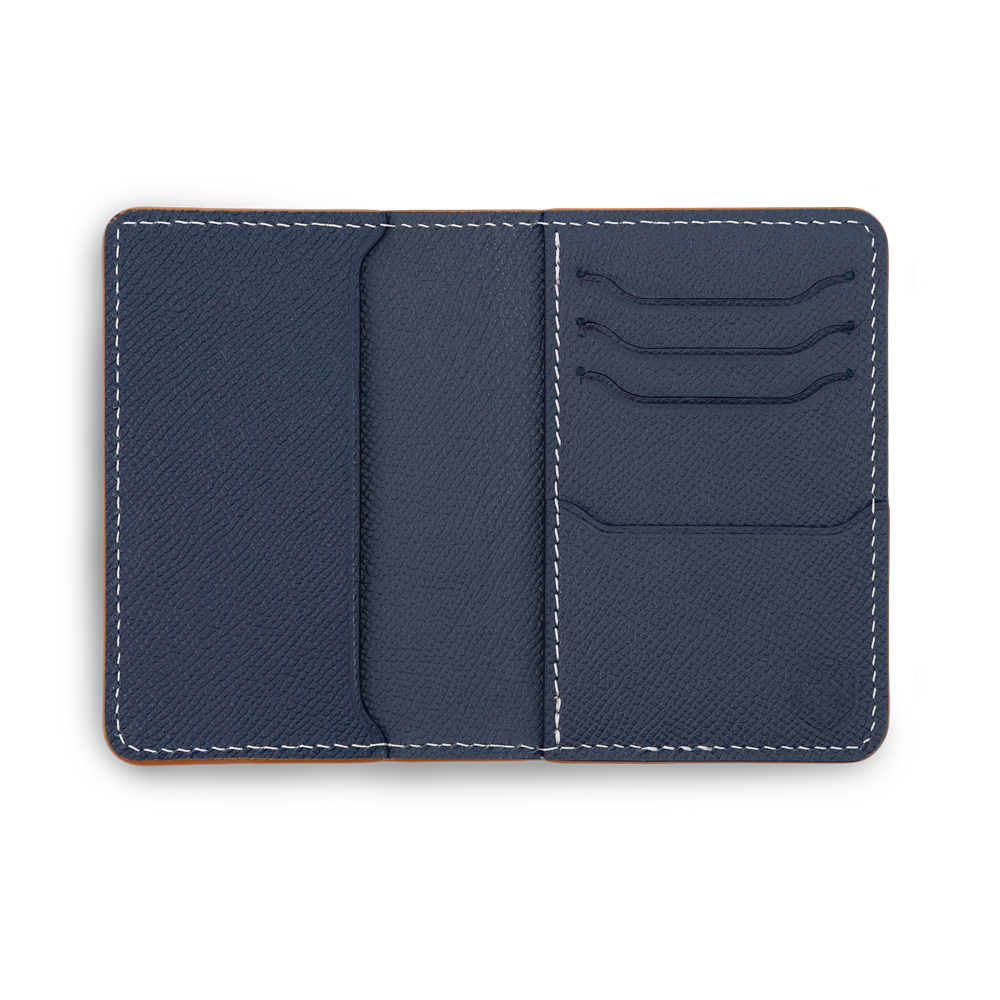 Epsom Leather Sport Organizer - Cognac/Navy
