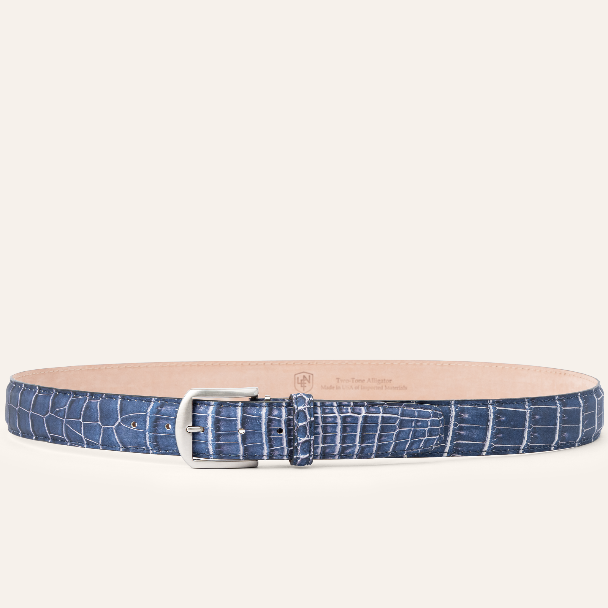 Ultra-Matte Two-Tone American Alligator - Ink & White