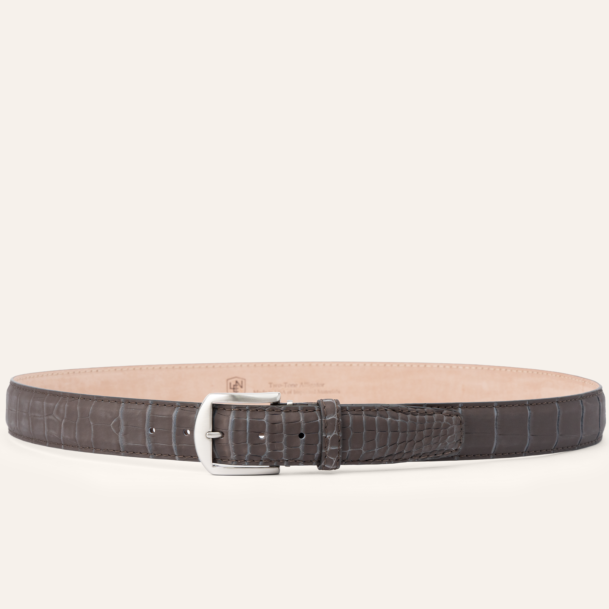 Ultra-Matte Two-Tone American Alligator - Whiskey & Denim