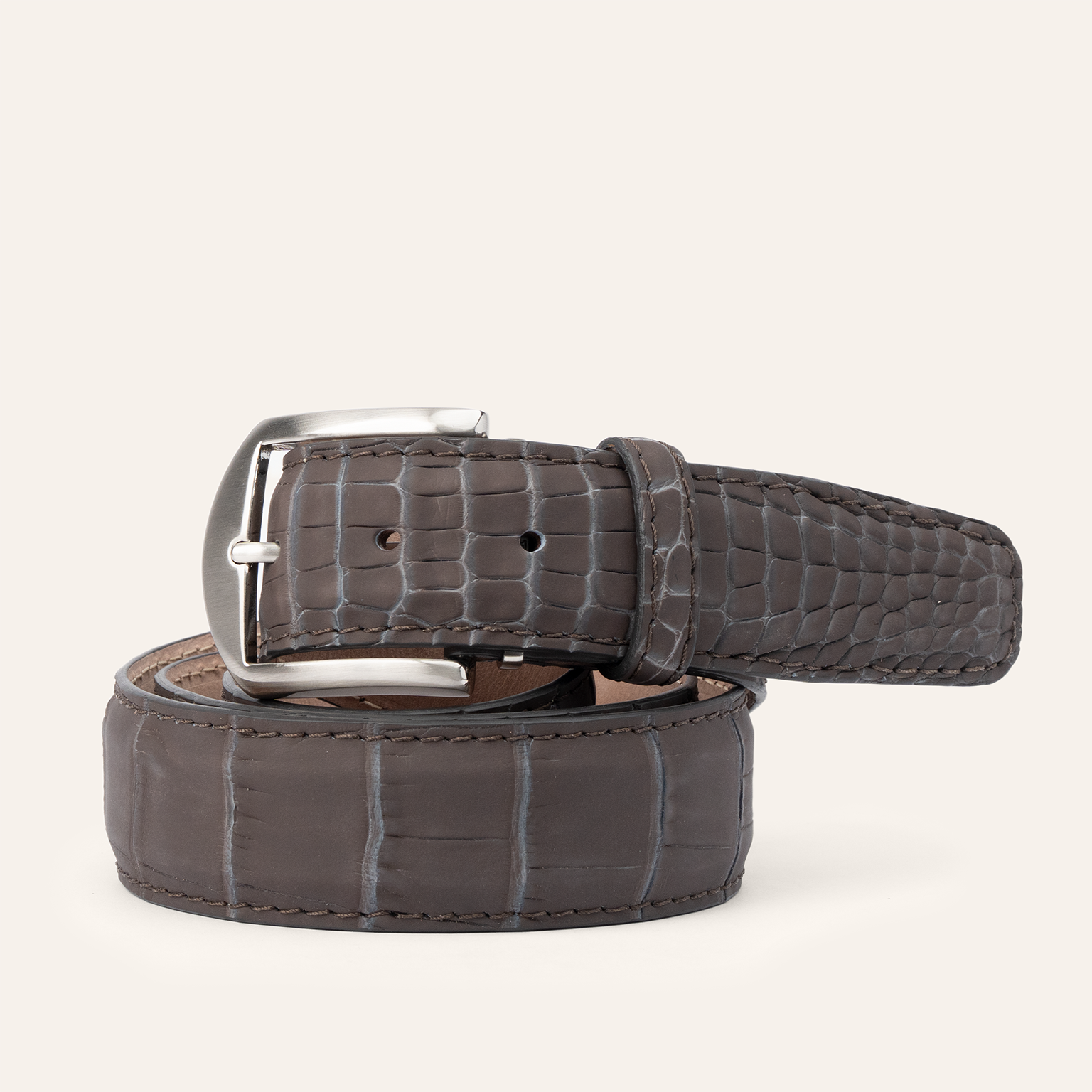 Ultra-Matte Two-Tone American Alligator - Whiskey & Denim
