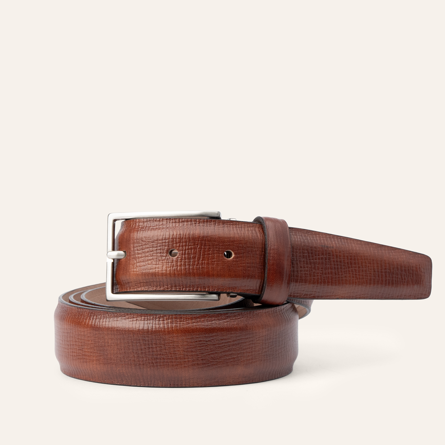 Italian Textured Calf 35mm - Cognac