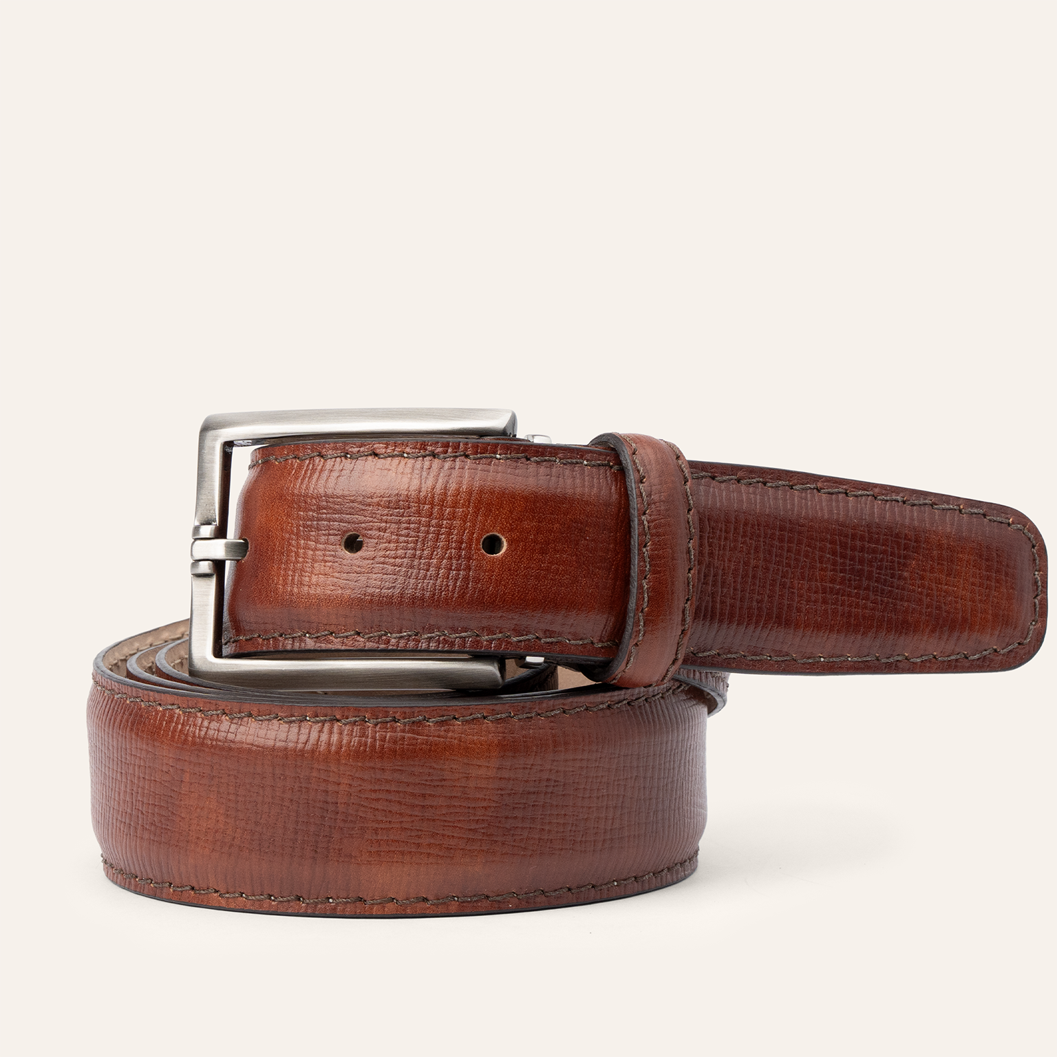 Italian Textured Calf 40mm - Cognac