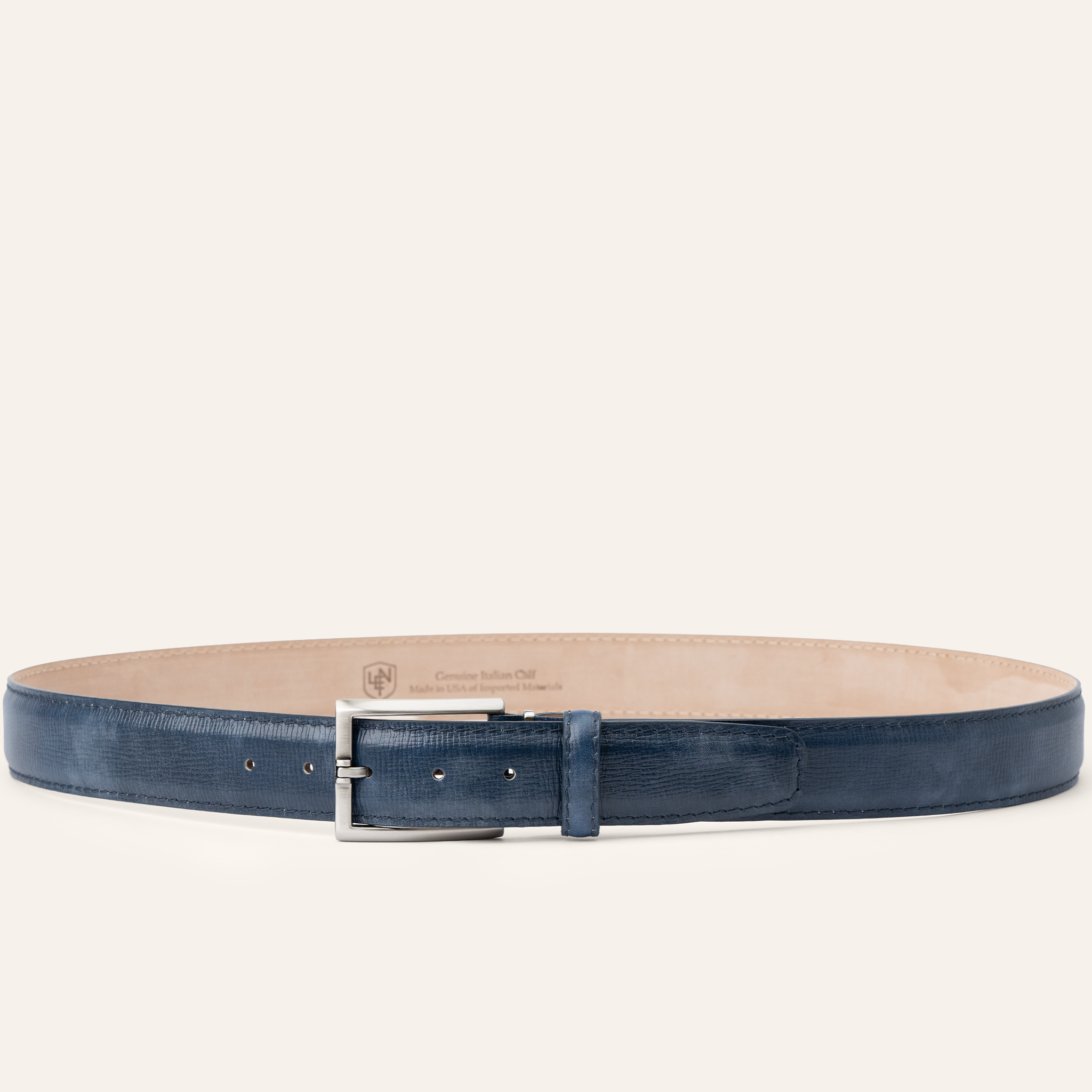Italian Textured Calf 40mm - Denim