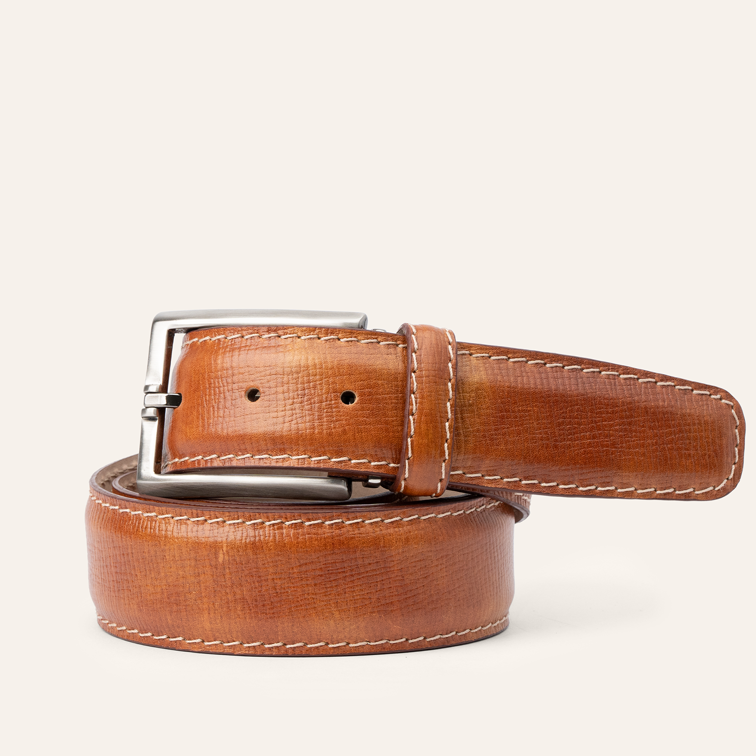 Italian Textured Calf 40mm - Tan