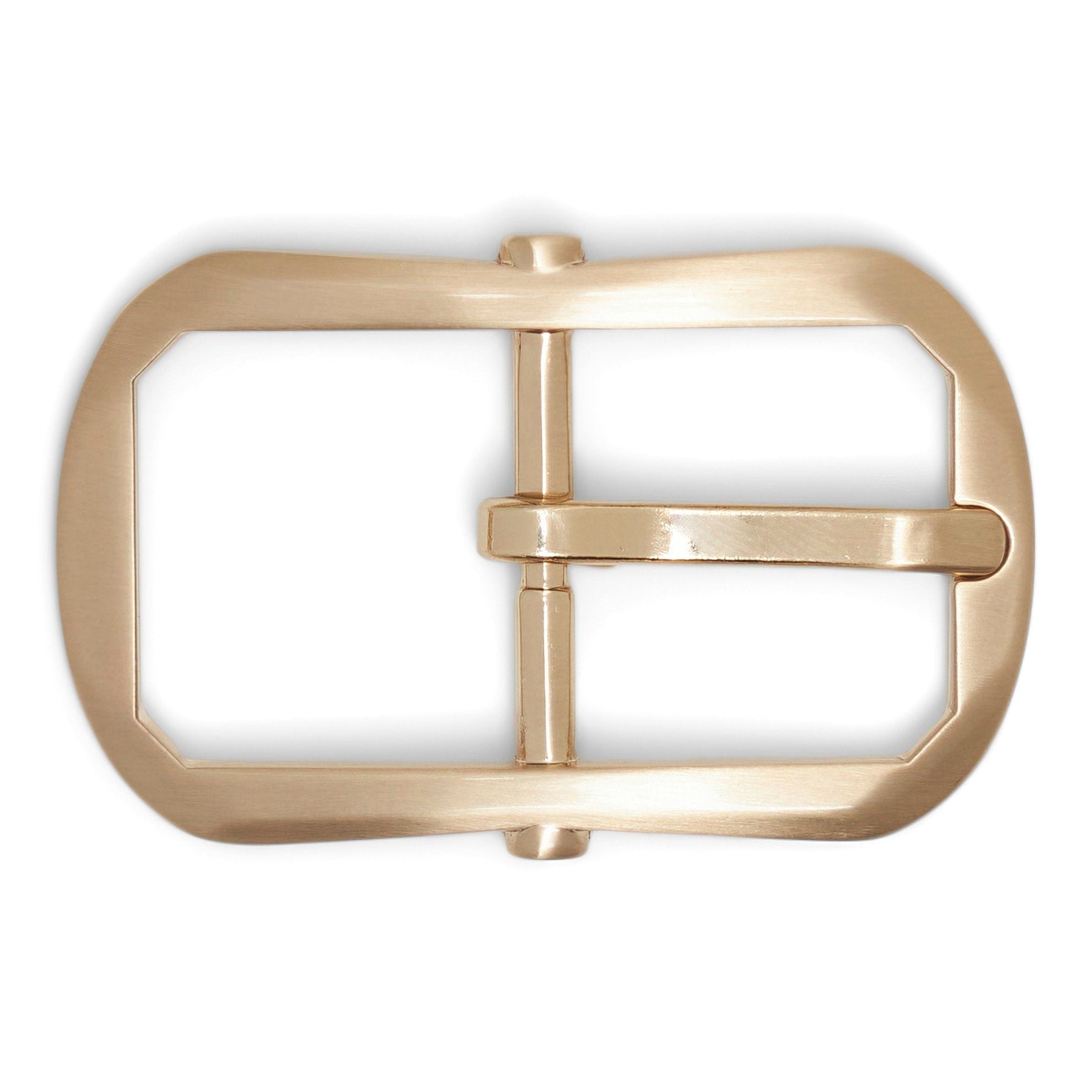 25mm Solid Brass Oval Heel Bar Buckle - Brushed Light Gold - 1654/25/G